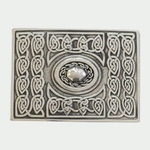 Celtic Chrome Kilt Belt Buckle