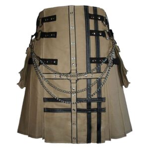 Men Khaki Fashion Hybrid Kilt