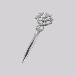 Scottish Thistle Kilt Pin with Chrome Finish