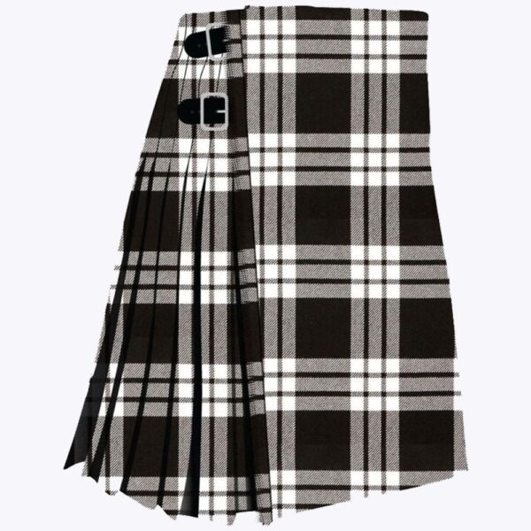 Clan MacFarlane Black & White Tartan Kilt