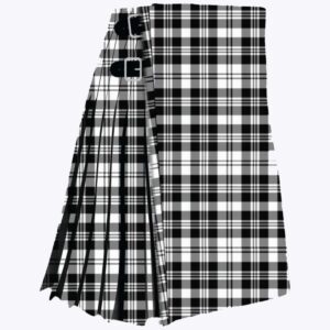 Clan Scott Black And White Modern Tartan Kilt